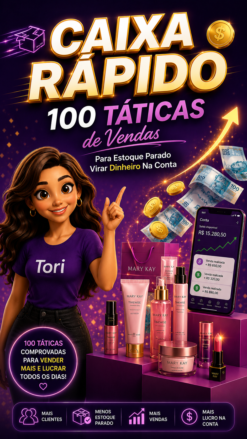 Caixa Rápido: 100 Táticas de Vendas